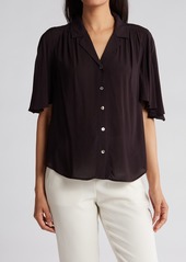 PHILOSOPHY BY RPUBLIC CLOTHING Flutter Sleeve Button-Up Shirt in Navy at Nordstrom Rack
