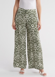 PHILOSOPHY BY RPUBLIC CLOTHING Ikat Print Wide Leg Pants in New Green Print at Nordstrom Rack