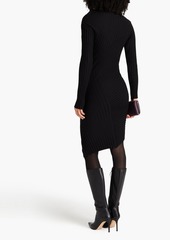 Philosophy di Lorenzo Serafini - Asymmetric ribbed-knit mini dress - Black - IT 38