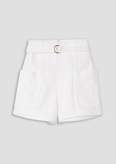Philosophy di Lorenzo Serafini - Belted cotton-blend twill shorts - White - IT 48