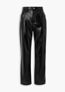 Philosophy di Lorenzo Serafini - Crinkled faux patent-leather straight-leg pants - Black - IT 36
