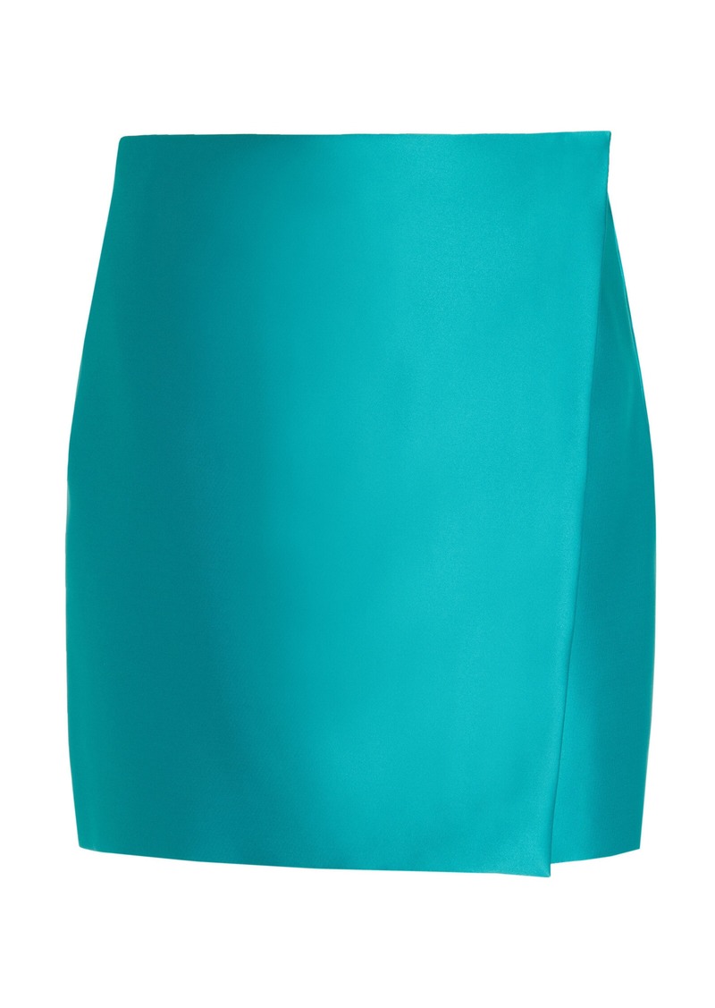 Philosophy di Lorenzo Serafini - Duchess Satin Mini Wrap Skirt - Blue - IT 42 - Moda Operandi