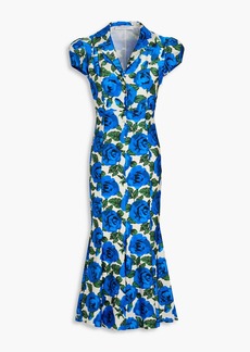 Philosophy di Lorenzo Serafini - Embellished floral-print stretch-jersey midi dress - Blue - IT 38