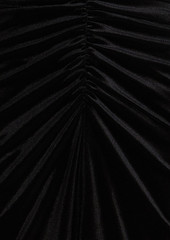 Philosophy di Lorenzo Serafini - Flocked tulle-paneled ruched velvet mini dress - Black - IT 40