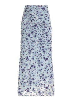 Philosophy di Lorenzo Serafini - Floral Chiffon Midi Skirt - Blue - IT 46 - Moda Operandi