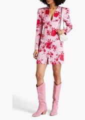 Philosophy di Lorenzo Serafini - Gathered floral-print satin mini dress - Pink - IT 40