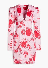 Philosophy di Lorenzo Serafini - Gathered floral-print satin mini dress - Pink - IT 40