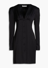 Philosophy di Lorenzo Serafini - Gathered satin mini dress - Black - IT 44