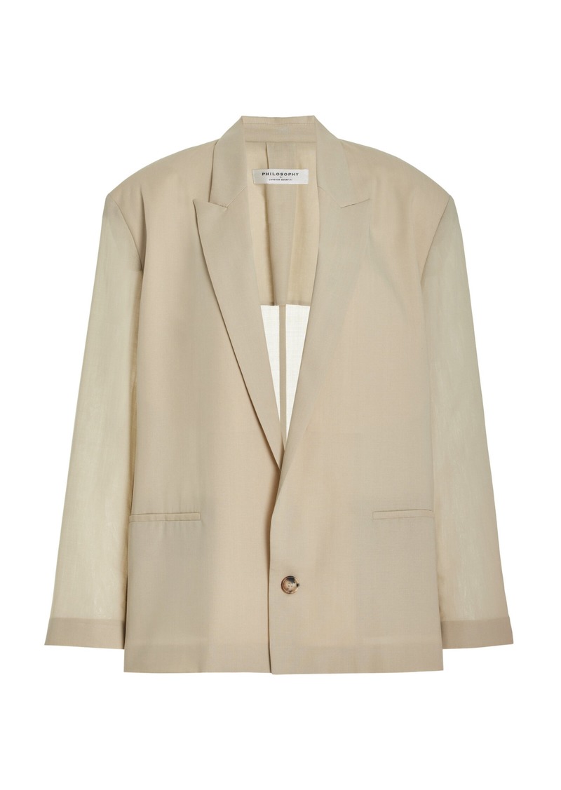 Philosophy di Lorenzo Serafini - Oversized Wool-Blend Blazer - Grey - IT 38 - Moda Operandi