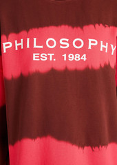 Philosophy di Lorenzo Serafini - Printed French cotton-terry sweatshirt - Burgundy - XXS