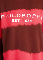 Philosophy di Lorenzo Serafini - Printed French cotton-terry sweatshirt - Burgundy - XS