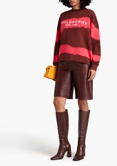 Philosophy di Lorenzo Serafini - Printed French cotton-terry sweatshirt - Burgundy - XXS