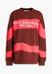 Philosophy di Lorenzo Serafini - Printed French cotton-terry sweatshirt - Burgundy - XXS