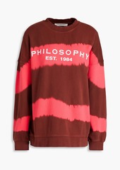 Philosophy di Lorenzo Serafini - Printed French cotton-terry sweatshirt - Burgundy - XS