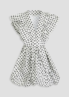 Philosophy di Lorenzo Serafini - Ruffled floral-print cotton mini dress - White - IT 40