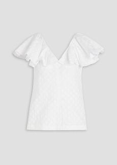 Philosophy di Lorenzo Serafini - Ruffled floral-print cotton top - White - IT 38