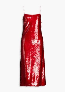Philosophy di Lorenzo Serafini - Sequined tulle midi dress - Red - IT 42