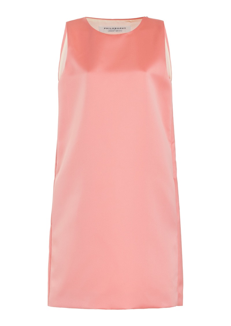 Philosophy di Lorenzo Serafini - Sleeveless Duchess Satin Mini Dress - Pink - IT 44 - Moda Operandi