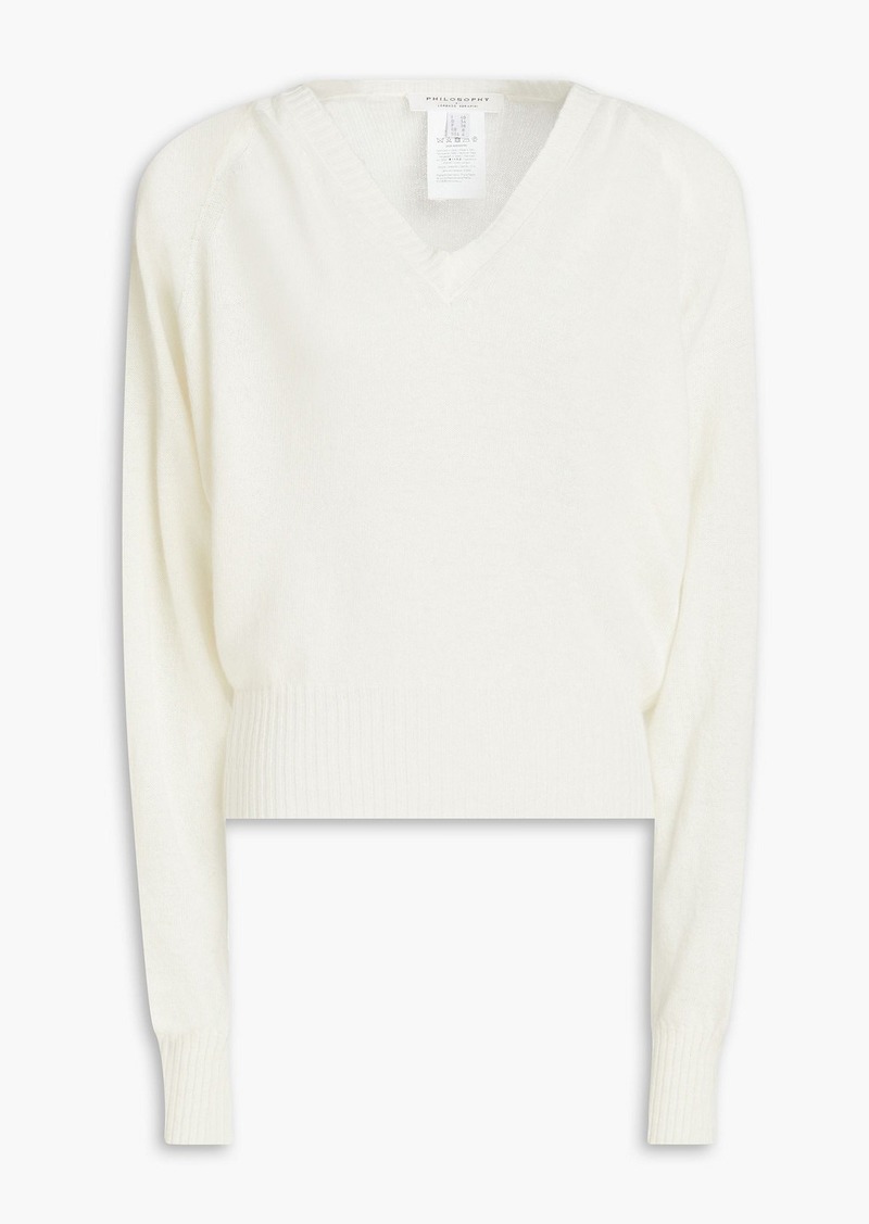Philosophy di Lorenzo Serafini - Wool and cashmere-blend sweater - White - IT 38