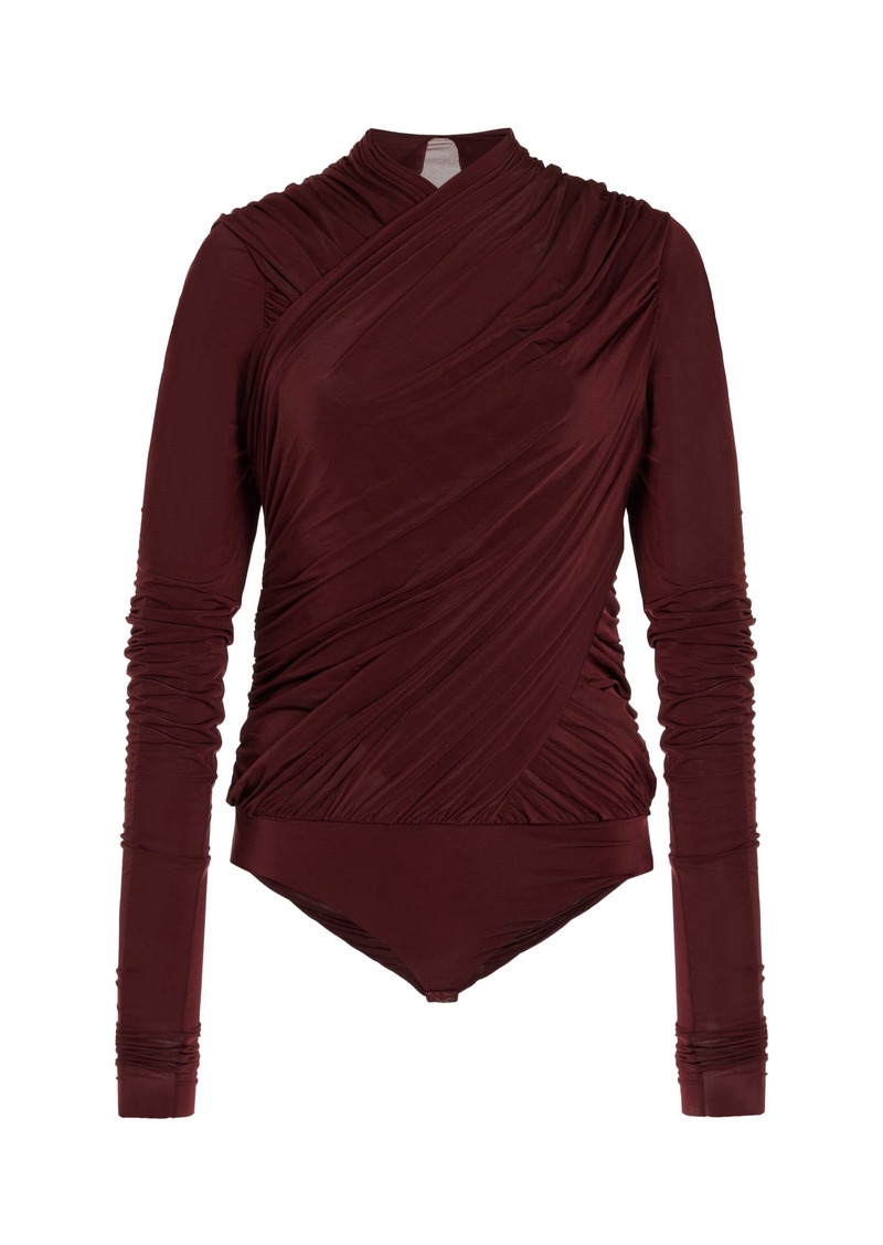 Philosophy di Lorenzo Serafini - Wrapped Light Jersey Bodysuit - Burgundy - IT 40 - Moda Operandi