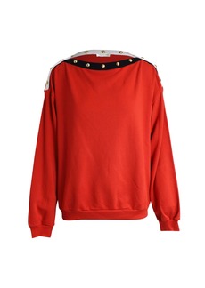 Philosophy di Lorenzo Serafini Embellished Sweatshirt in Red Cotton