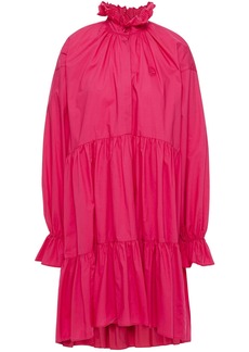 Philosophy di Lorenzo Serafini - Broderie anglaise-trimmed cotton-poplin mini dress - Pink - IT 40