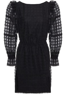 Philosophy di Lorenzo Serafini - Gathered embroidered tulle mini dress - Black - IT 38