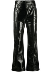 Philosophy polished-effect cropped trousers