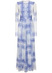 Philosophy Printed Tulle Long Dress