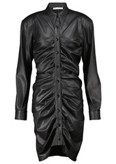 Philosophy Ruched faux leather minidress