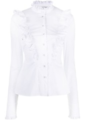 Philosophy ruffled poplin shirt