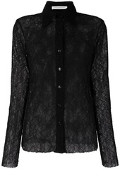 Philosophy semi-sheer lace shirt