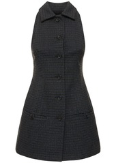 Philosophy Sleeveless Houndstooth Tech Mini Dress