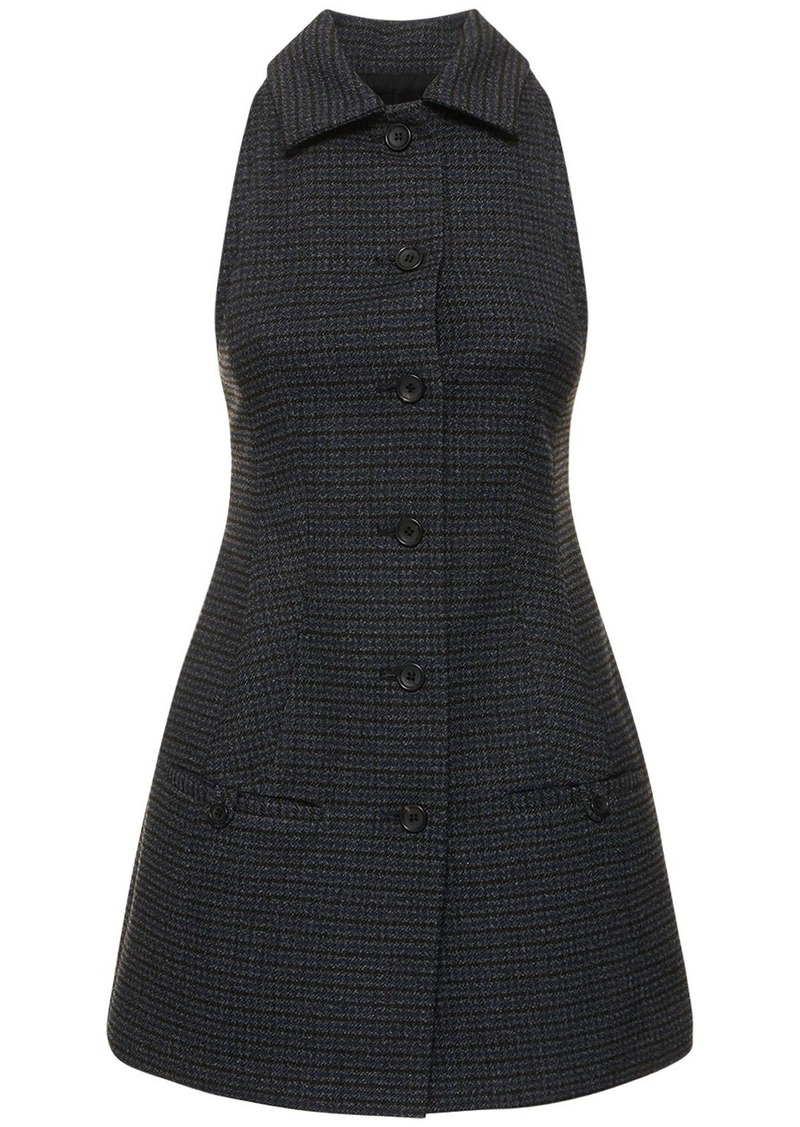 Philosophy Sleeveless Houndstooth Tech Mini Dress