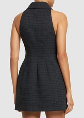 Philosophy Sleeveless Houndstooth Tech Mini Dress