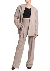 Philosophy Straight-Leg Wool-Blend Voile Pants