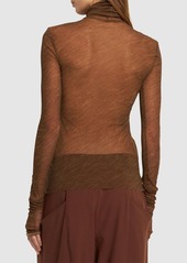 Philosophy Stretch Tulle Turtleneck Top