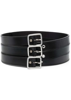 Philosophy triple-band leather belt