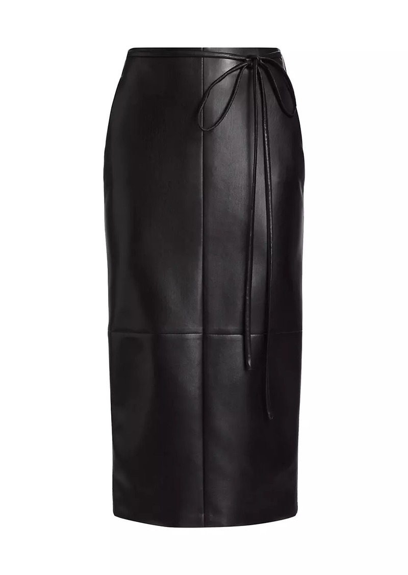 Philosophy Vegan Leather Midi Skirt