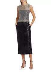 Philosophy Vegan Leather Midi Skirt