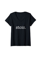 Womens Stoic Philosophy Student Stoicism V-Neck T-Shirt