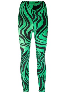Philosophy zebra-print elasticated-waist leggings