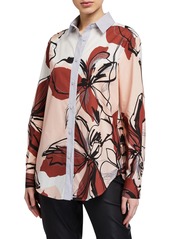 Piazza Sempione Eugenia Abstract Floral-Print Long Tunic