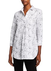 Piazza Sempione Eugenia Floral Embroidered Tunic Shirt