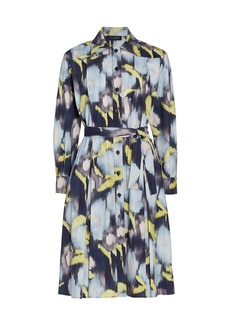 Piazza Sempione Floral Belted Shirtdress