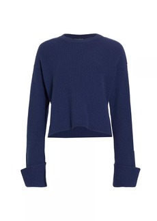 Piazza Sempione Folded-Cuff Wool-Blend Sweater