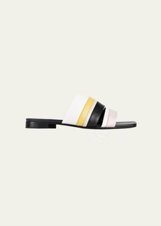 Pierre Hardy Alpha Capri Colorblock Flat Slide Sandals