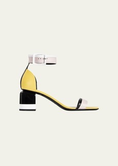 Pierre Hardy Alpha Gae Colorblock Ankle-Strap Sandals