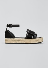 Pierre Hardy Alpha Mixed Leather Espadrille Sandals