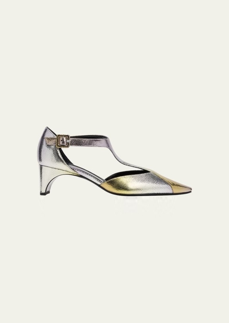 Pierre Hardy Eddie Ombre Metallic T-strap Pumps